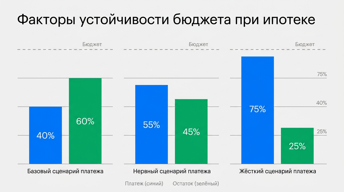 Факторы устойчивости бюджета при ипотеке